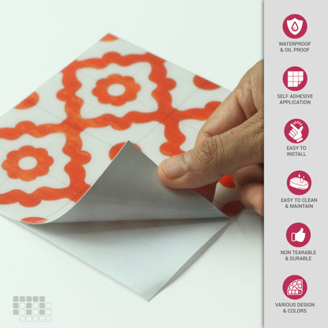 Portuguese Peel and Stick Floor Tiles - Self Adhesive PU Tile Stickers