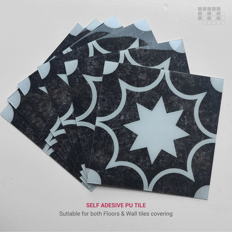 Moroccan Peel and Stick Floor Tiles - Self Adhesive PU Tile Stickers