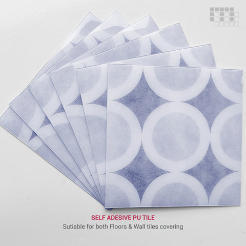 Mediterranean Peel and Stick Floor Tiles - Self Adhesive PU Tile Stickers