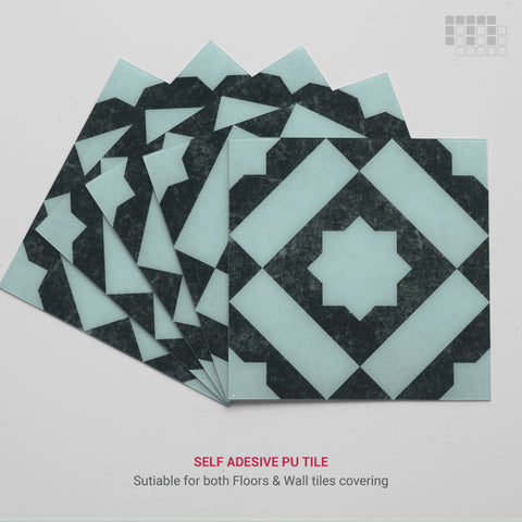 European Peel and Stick Floor Tiles - Self Adhesive PU Tile Stickers