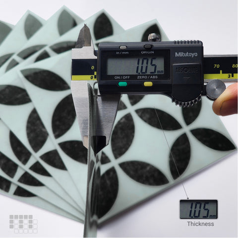 Geometric Peel and Stick Floor Tiles - Self Adhesive PU Tile Stickers