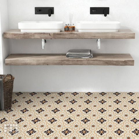 Classic Peel and Stick Floor Tiles - Self Adhesive PU Tile Stickers