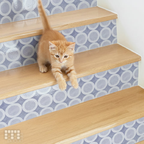 Mediterranean Peel and Stick Floor Tiles - Self Adhesive PU Tile Stickers