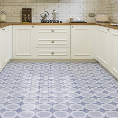 Mediterranean Peel and Stick Floor Tiles - Self Adhesive PU Tile Stickers