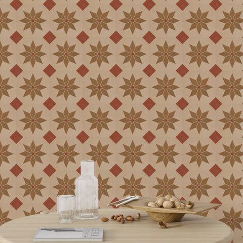 Geometric Peel and Stick Floor Tiles - Self Adhesive PU Tile Stickers