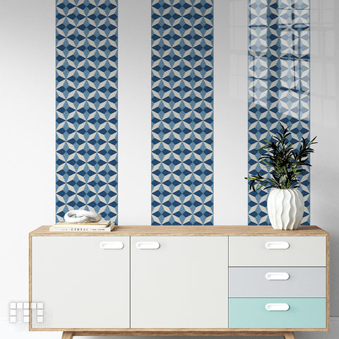 Geometric Peel and Stick Floor Tiles - Self Adhesive PU Tile Stickers