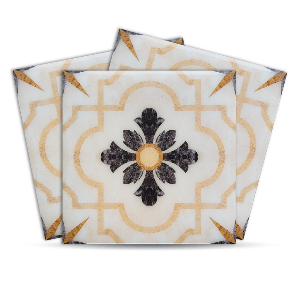 Classic Peel and Stick Floor Tiles - Self Adhesive PU Tile Stickers