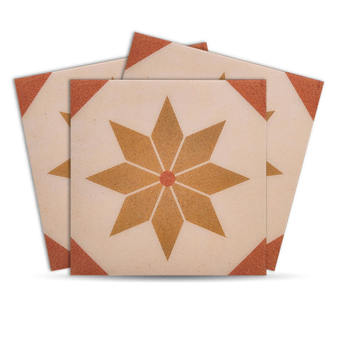 Geometric Peel and Stick Floor Tiles - Self Adhesive PU Tile Stickers