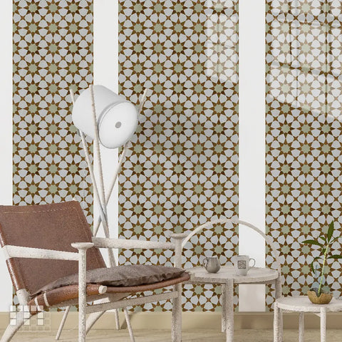 Moroccan Peel and Stick Floor Tiles | Anti-Slip PU Tile Stickers