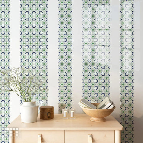 Moroccan Peel and Stick Floor Tiles - Self Adhesive PU Tile Stickers