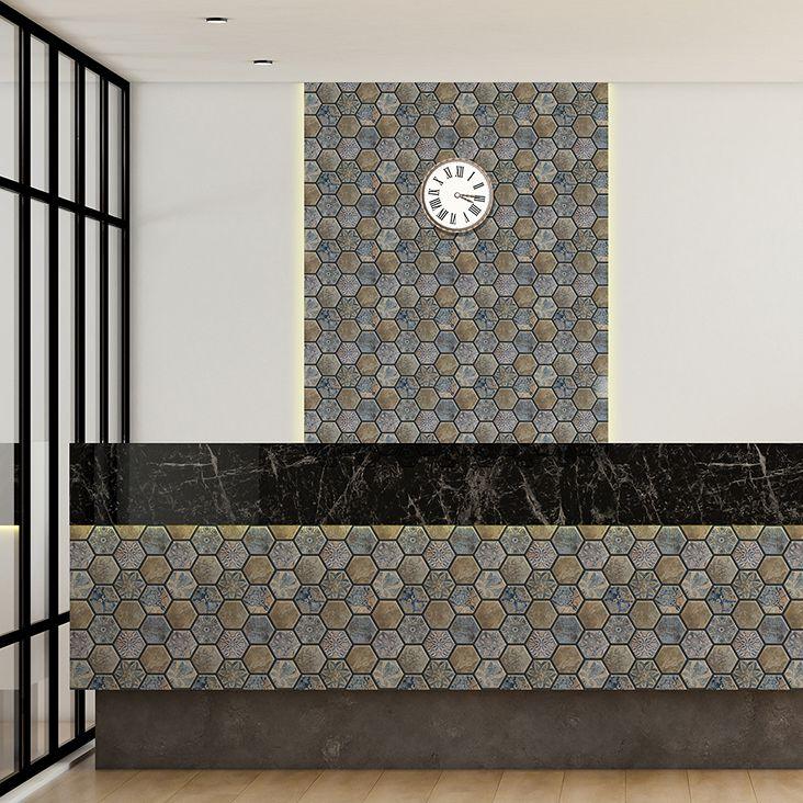 Peel and Stick Hexagon Tiles | Peel and Stick Backsplash – Mosaicowall