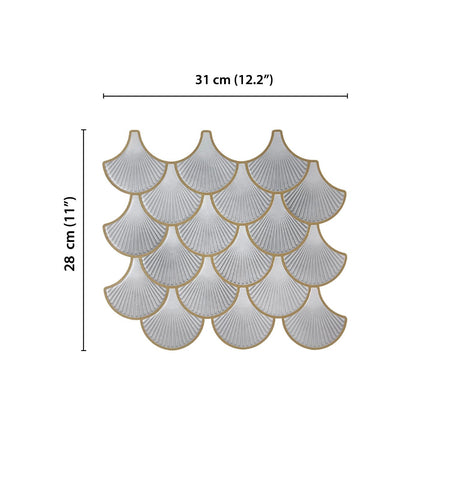 Snowhite Fishscale Peel and Stick Wall Tile | Kitchen Backsplash Tiles | Self Adhesive Tiles For Home Decor