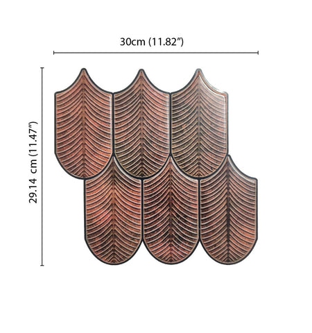 Rustic Copper Peel And Stick Wall Tile | Kitchen Backsplash Self Adhesive Tiles For Home Décor
