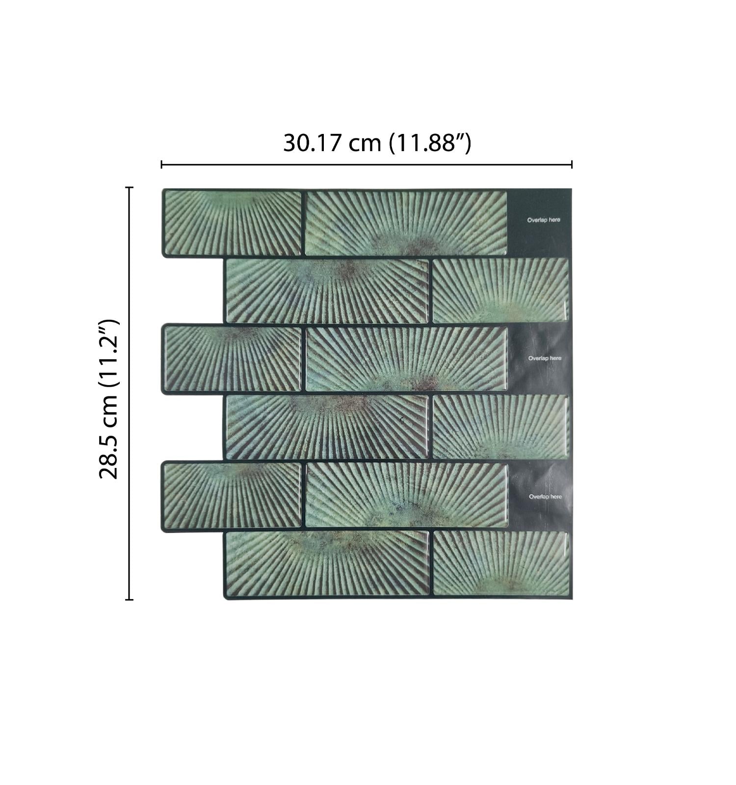 Sage Green Subway Peel and Stick Wall Tile | Kitchen Backsplash Tiles | Self Adhesive Tiles For Home Decor