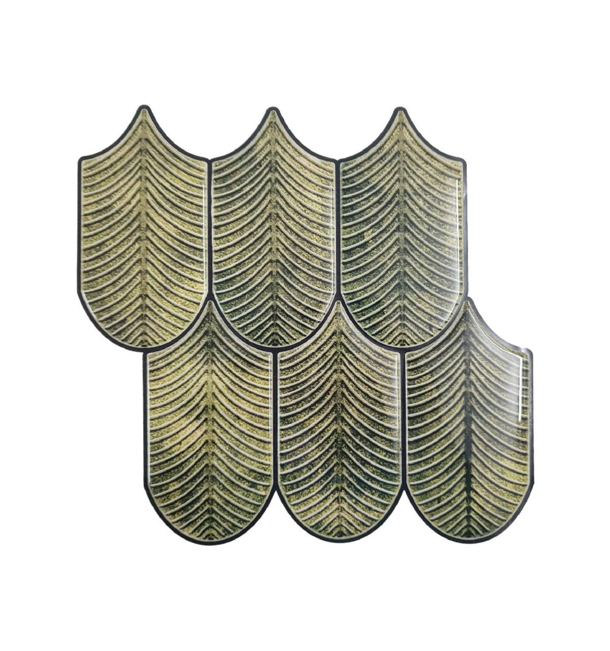 3D Peel and Stick Olive Green Tiles | self Adhesive Peel & Stick Backsplash tiles for Home Décor