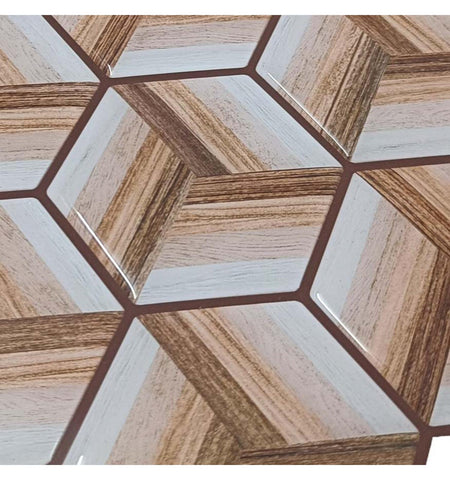 Beige Hexagon Peel and Stick Wall Tile | Kitchen Backsplash Tiles | Self Adhesive Tiles For Home Decor