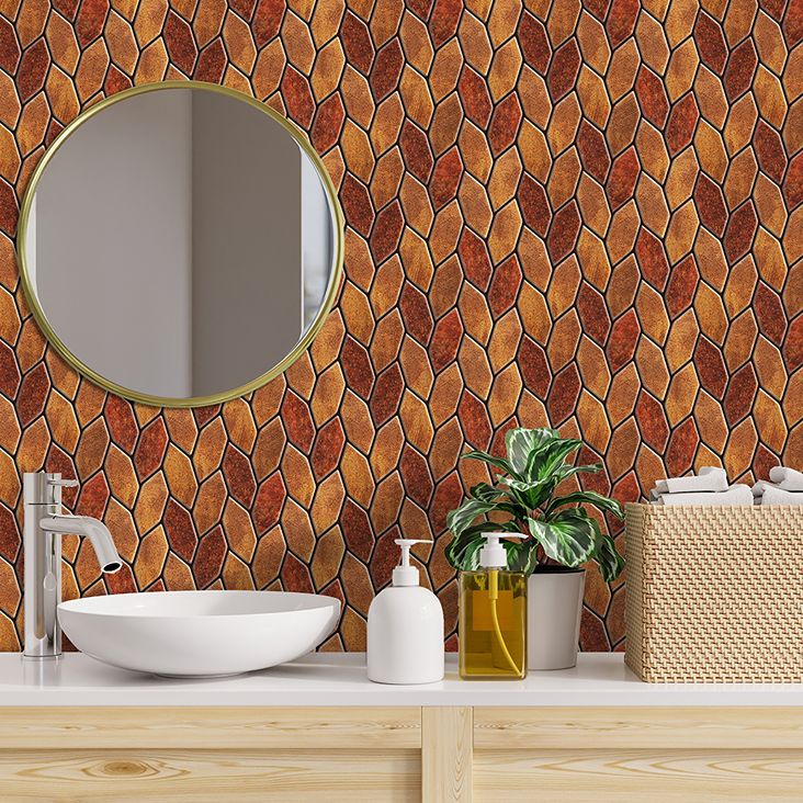 Copper Grunge Peel and Stick Backsplash self Adhesive, 3D Wall Vinyl Tiles for Home Decor