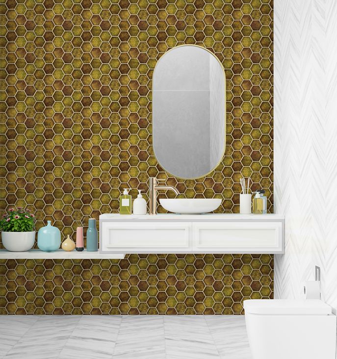 Hexagon Peel and Stick Wall Tile | Kitchen Backsplash Tiles