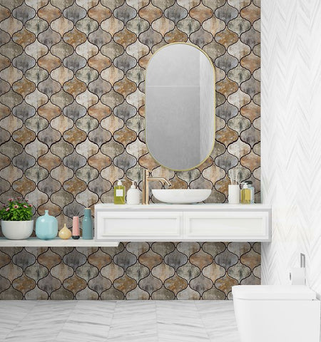 Mosaicowall Grunge Moroccan Peel and Stick Wall Tile | Kitchen Backsplash Tiles