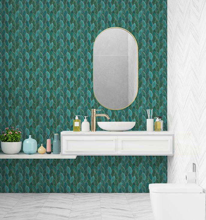 Emerald Green Peel and Stick Wall Tile | Kitchen Backsplash Tiles