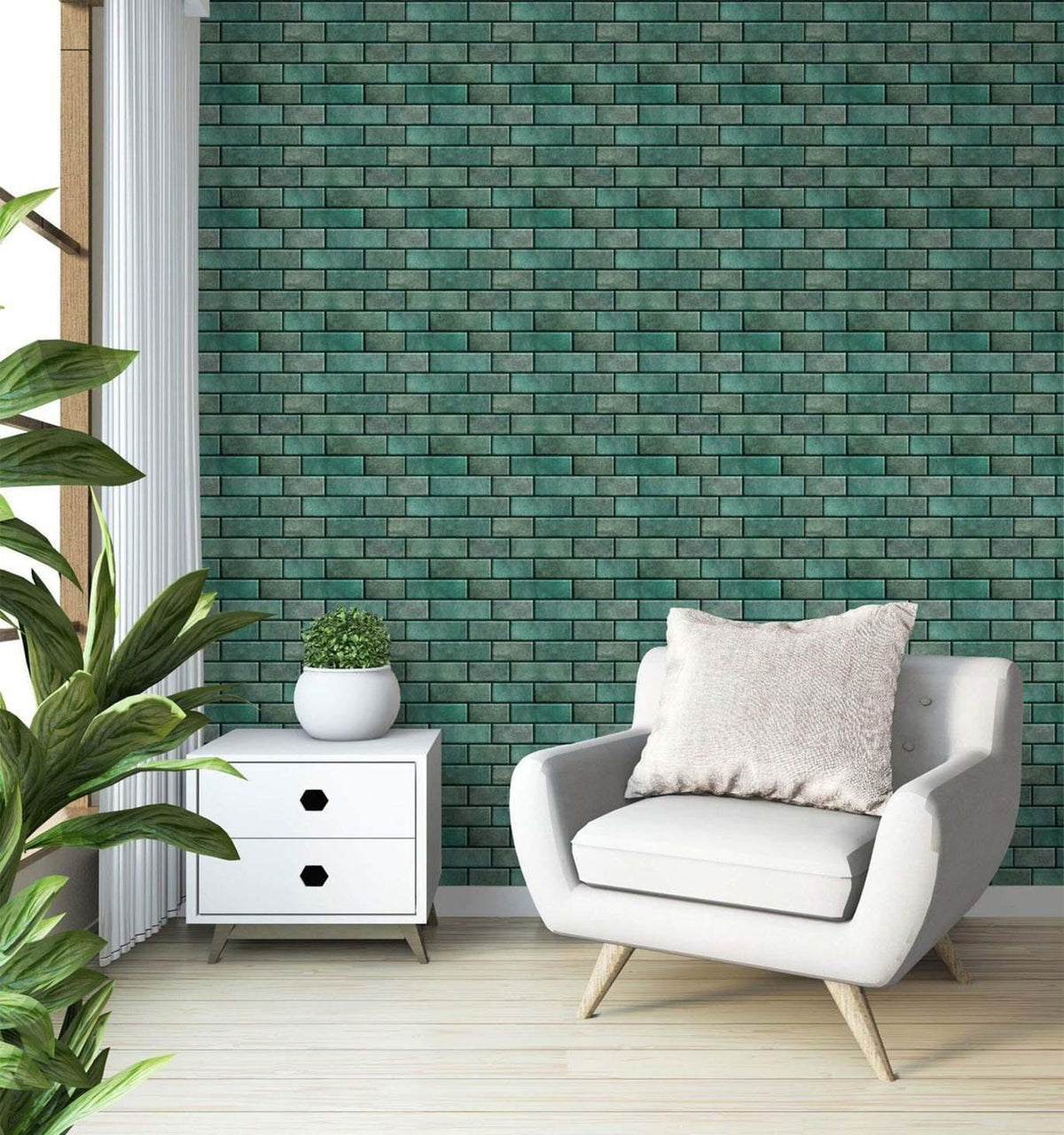 Green Peel and Stick Tiles | Peel and Stick Tiles for Backsplash