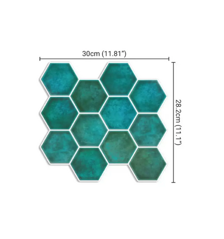 Teal Peel and Stick Tile | Kitchen Backsplash Tiles