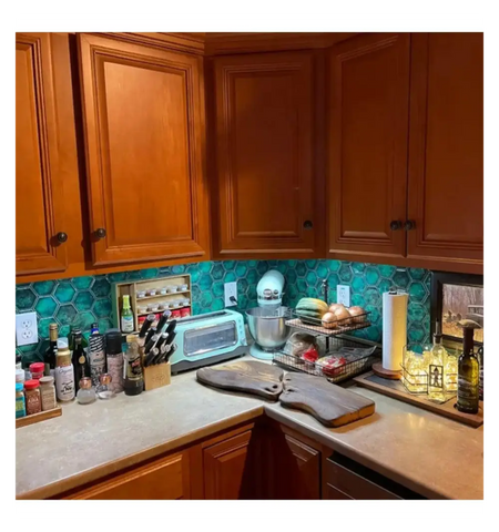 Teal Peel and Stick Tile | Kitchen Backsplash Tiles