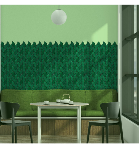 Emerald Green 3D Leaf Peel and Stick Backsplash Tile: Waterproof Home Decor