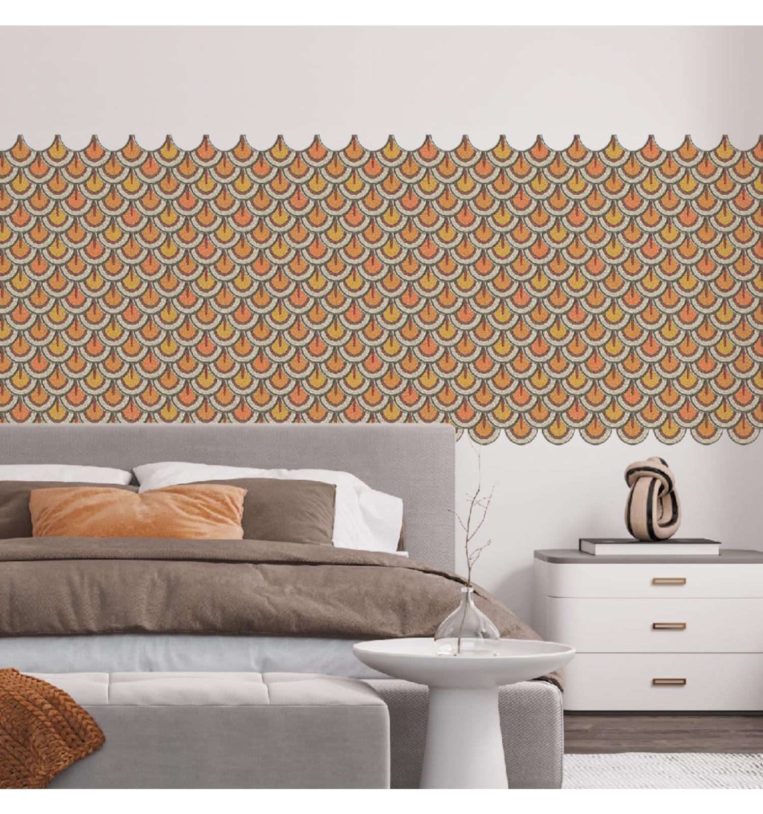 Fake Tiles Multicolour Fauxsaic Red Peel And Stick Wall Tile | Mosaicowall