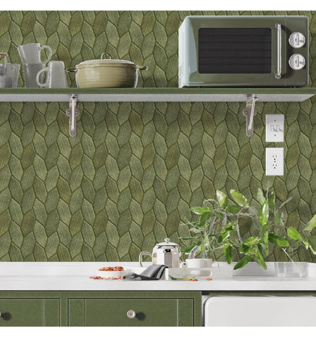 Olive Green Peel And Stick Wall Tile | Kitchen Backsplash Tiles | Self Adhesive Tiles For Home Décor