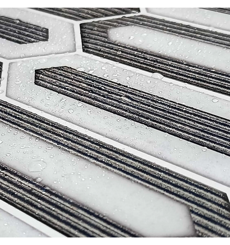 Long Hexagon Fluted Peel and Stick Wall Tile