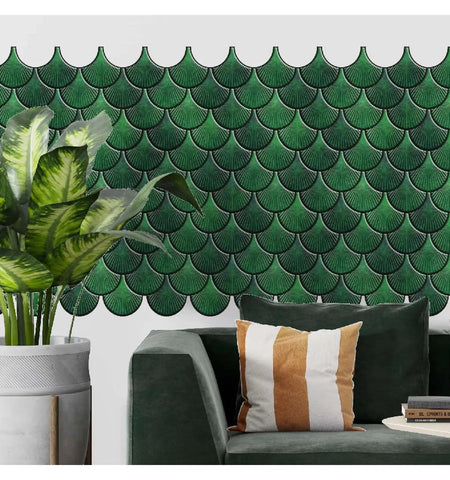 Emerald Green Peel and Stick Wall Tile | Kitchen Backsplash Tiles | Self Adhesive Tiles For Home Decor