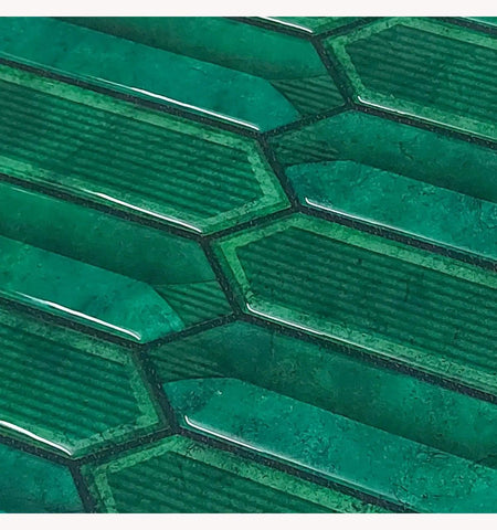 Creative Green Fluted Peel And Stick Wall Tile | Kitchen Backsplash Tiles | Self Adhesive Tiles For Home Décor