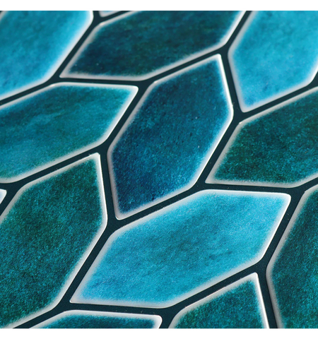 Emerald Blue Peel and Stick Wall Tile: Kitchen Backsplash Decor