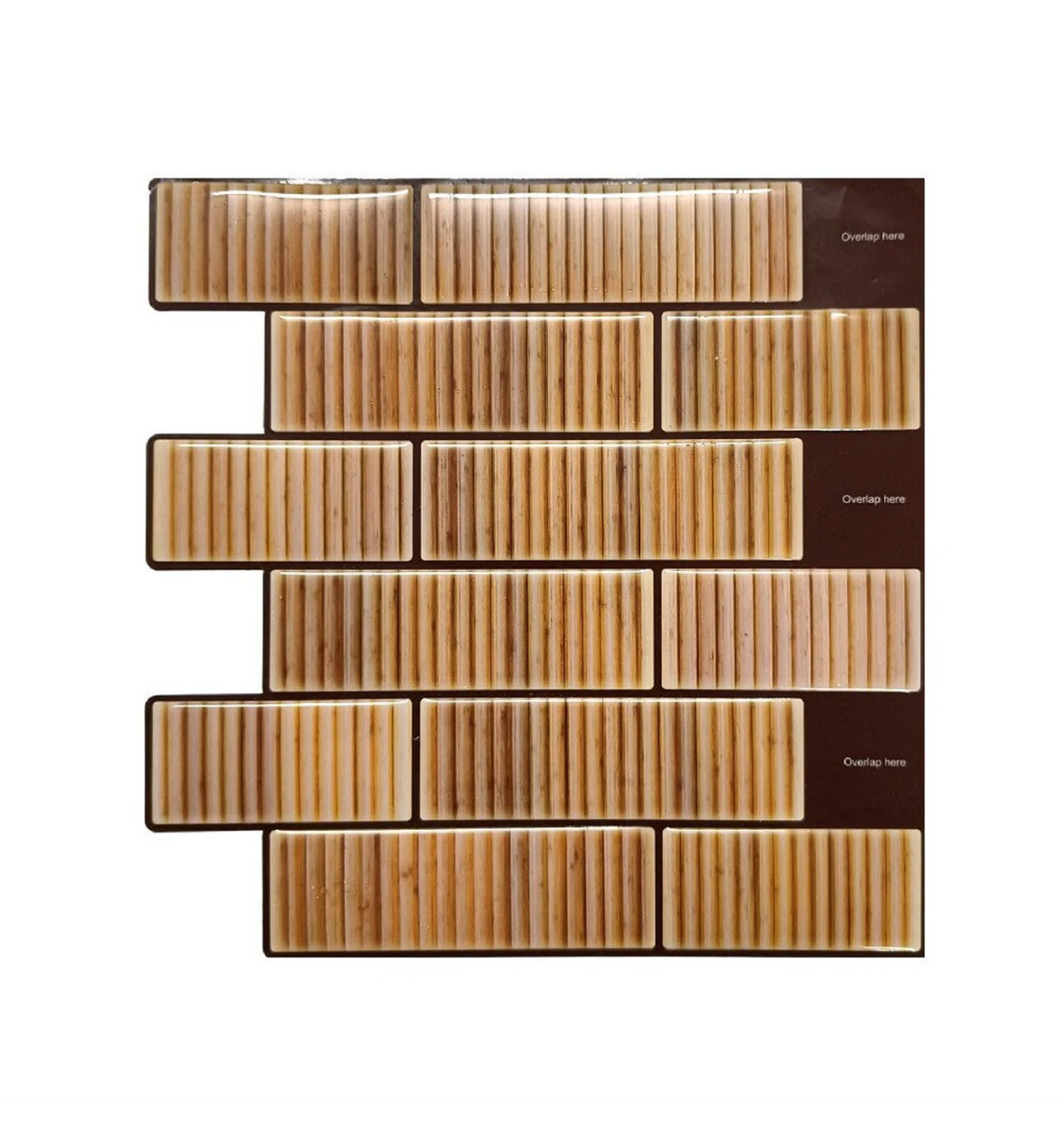 Terracotta Fluted Peel and Stick Backsplash Tiles: Self Adhesive 3D Wall Decor style