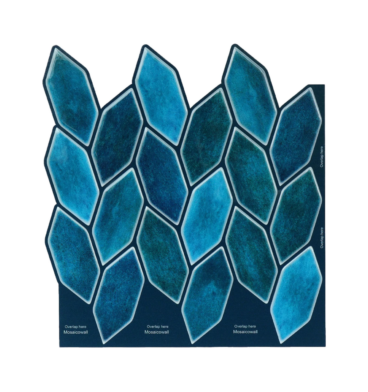 Emerald Blue Peel and Stick Wall Tile: Kitchen Backsplash Decor