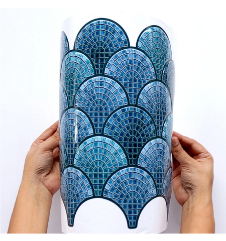Blue Mosaic Peel and Stick Wall Tile: Kitchen Backsplash