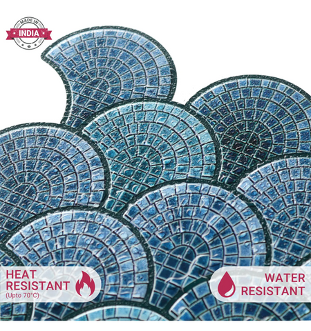 Blue Mosaic Peel and Stick Wall Tile: Kitchen Backsplash