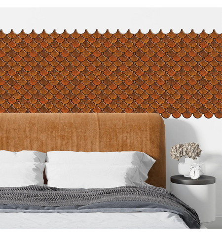 Orange Fish Scale Peel and Stick Tile: Kitchen Backsplash style