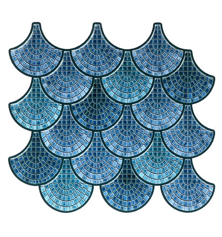 Blue Mosaic Peel and Stick Wall Tile: Kitchen Backsplash