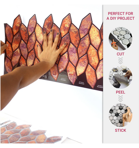 3D Peel and Stick Wall Tile: Kitchen Backsplash