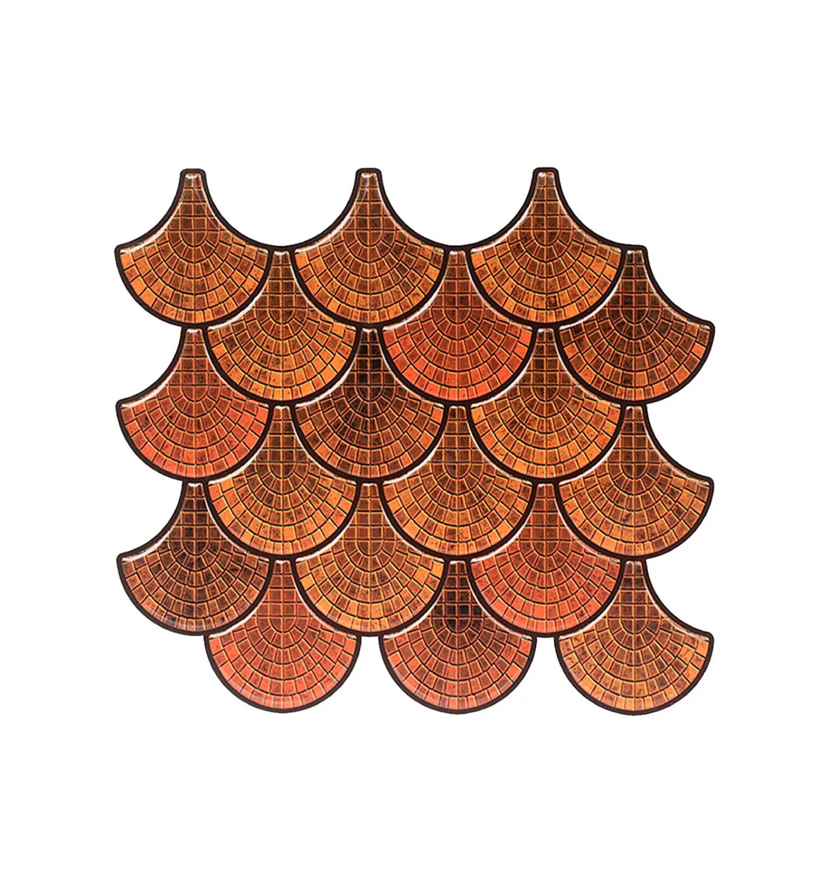 Orange Fish Scale Peel and Stick Tile: Kitchen Backsplash style