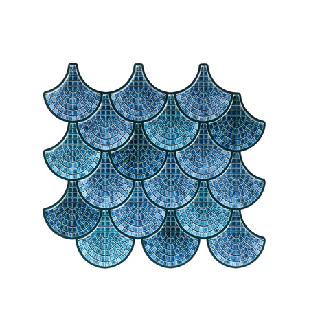 Blue Mosaic Peel and Stick Wall Tile: Kitchen Backsplash