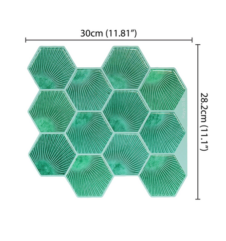 Peel and Stick Backsplash Self Adhesive Hexagon Tiles