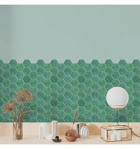 Peel and Stick Backsplash Self Adhesive Hexagon Tiles