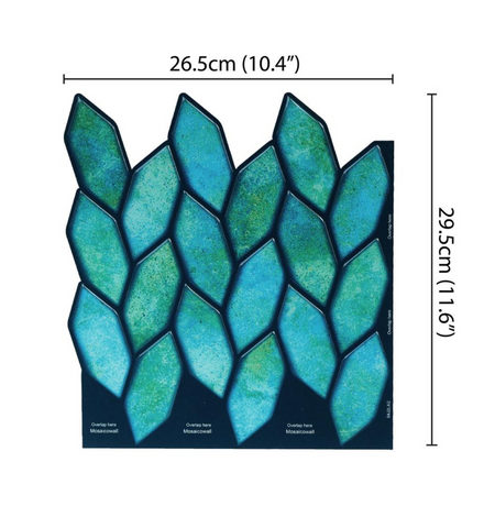 Peel and Stick Self Adhesive Removable Stick on Kitchen Backsplash 3D Wall Tiles