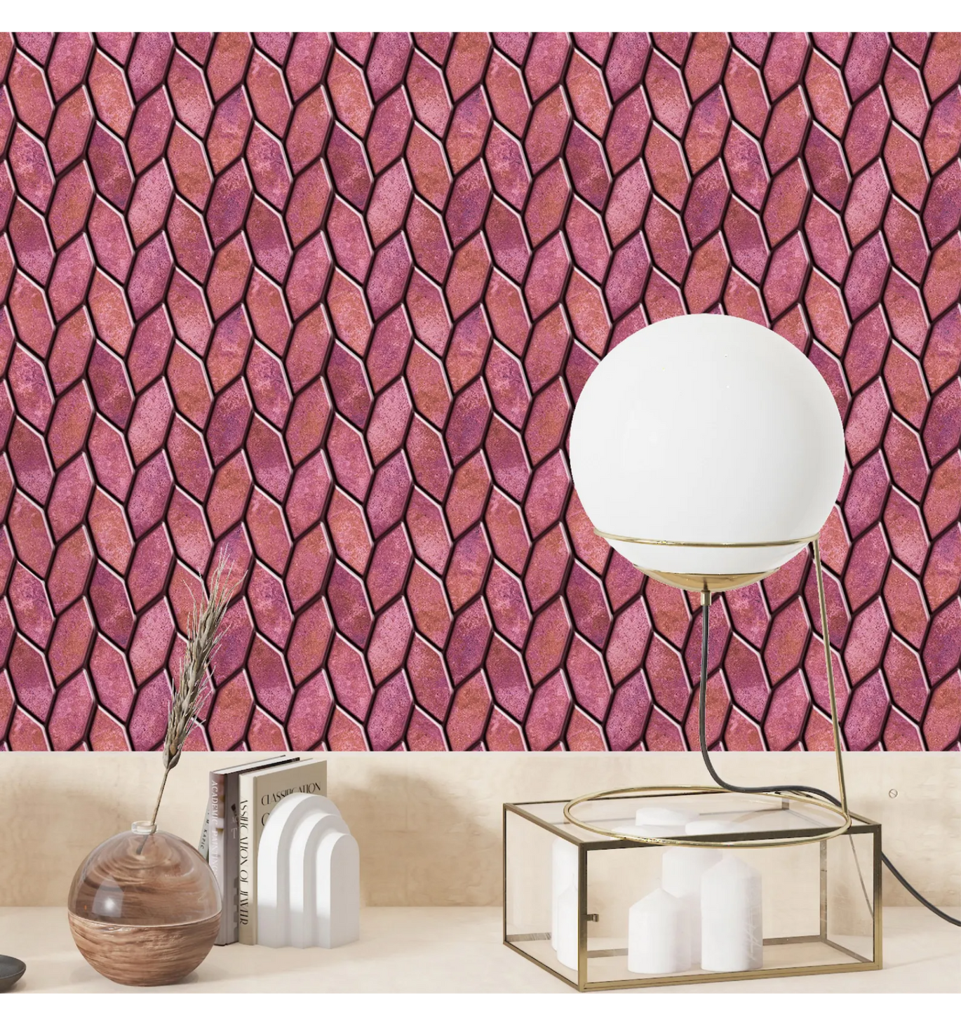 Pink (Peel and Stick) – Mosaicowall