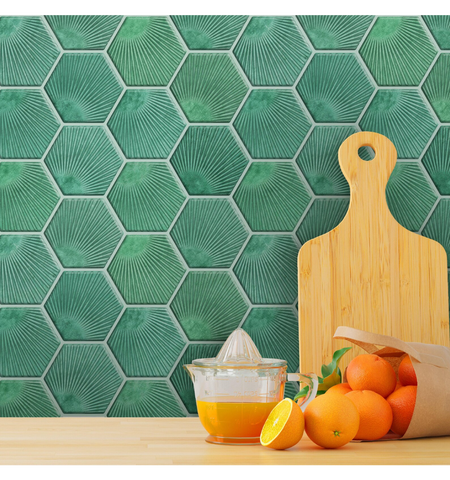 Peel and Stick Backsplash Self Adhesive Hexagon Tiles