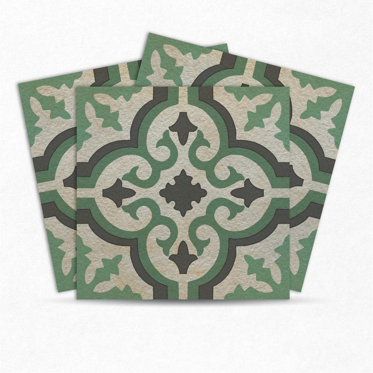 Victorian Vintage Style DIY Vinyl Floor Tile Sticker Peel and Stick Backsplash Floor Decals For Kitchen, Living Room