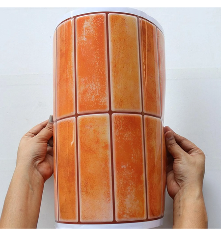 Orange Kitchen Decor 3D Peel and Stick Backsplash Tiles